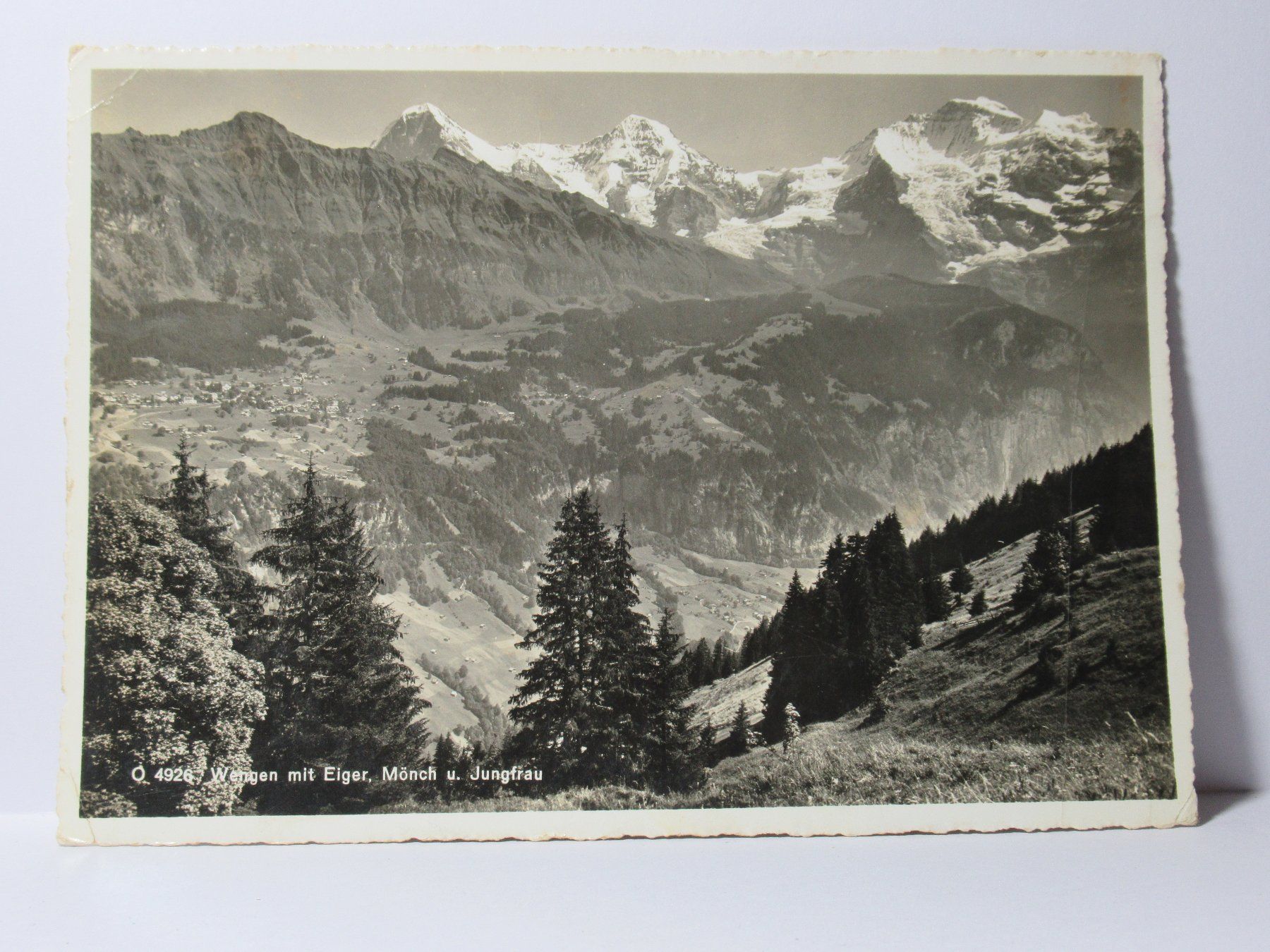 Ansichtskarten: Wengen mit Eiger , Mönch und Jungfrau – Gebraucht aus Grenchen von frechri