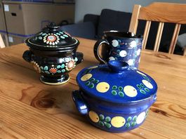 3 handgemachte Keramik Schälchen