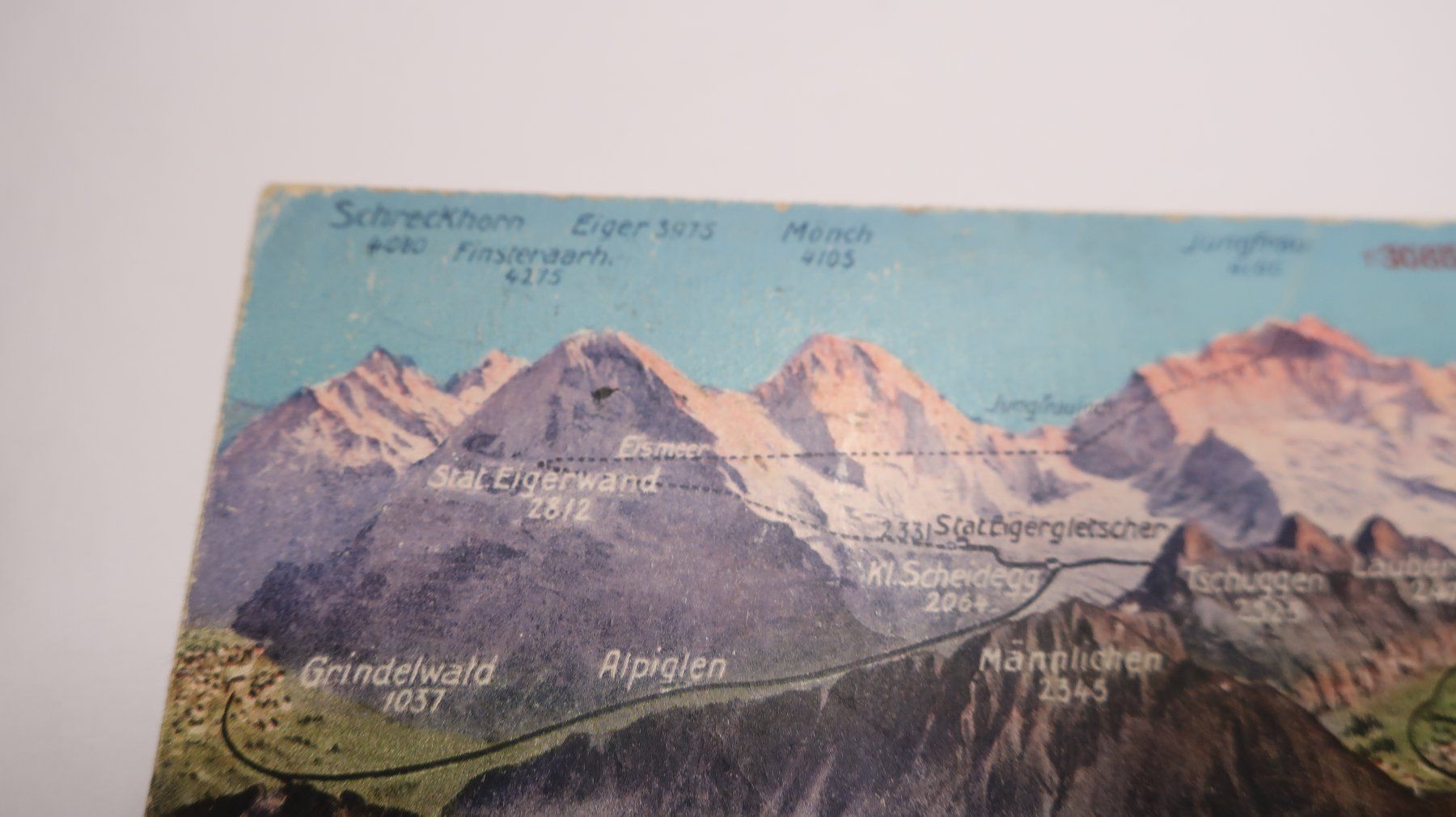 Cartoline postali: Berner Oberland mit Harderkulm  1921 – Difettoso da Cormoret venduto da Pascalll2001 5