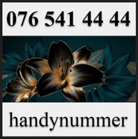 Handynummer, Telefonnummer, VIP Nummer, 076 541 44 44