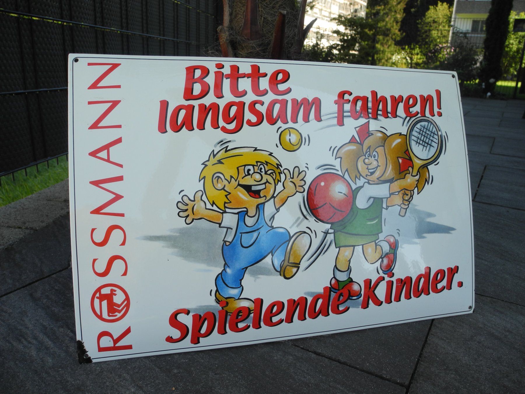 Insegne: BITTE LANGSAM FAHREN...EMAILSCHILD – Usato da Reinach AG venduto da Huckleberrysix 2