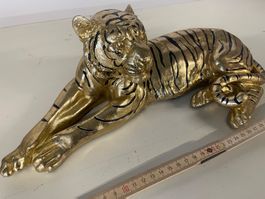 Goldener Deko-Tiger, liegend, für Dein Zuhause, Top!