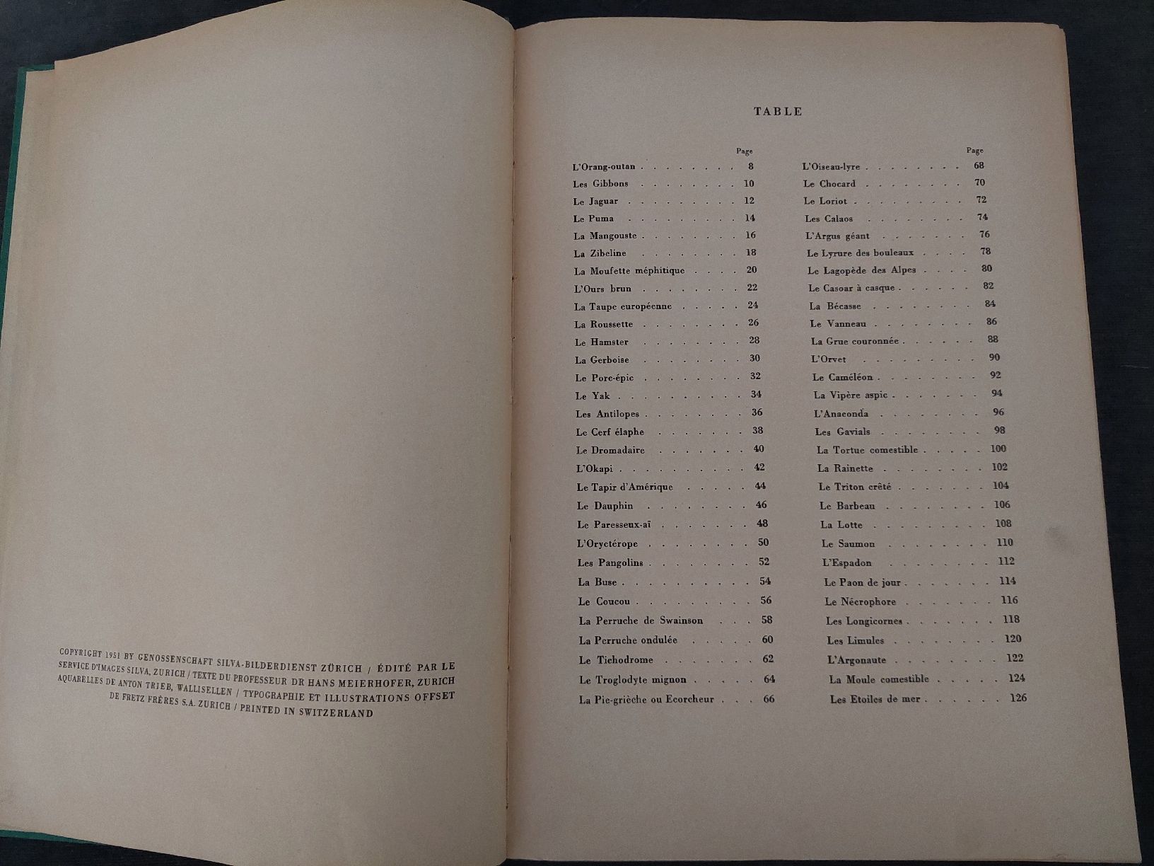 Bücher: Animaux de tous pays – Gebraucht aus Yverdon-les-Bains von pri_x6j6 8