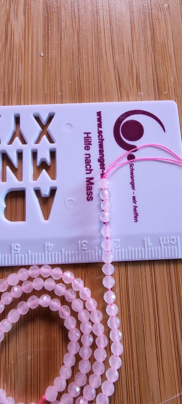 Mineralien & Heilsteine: Rosenquarz facettiert 3mm. Strang – Neu und originalverpackt aus Menziken von Mirager 2
