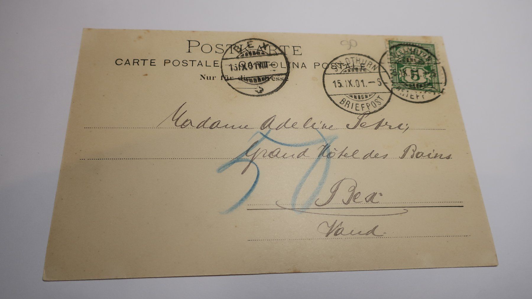 Cartoline postali: Gruss aus Solothurn   1901 – Usato da Cormoret venduto da Pascalll2001 4