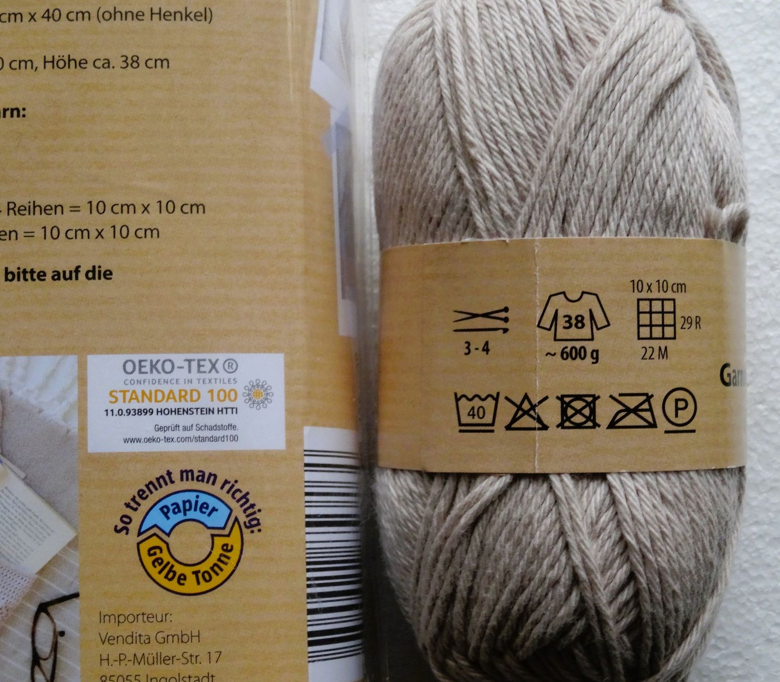 Wolle: 4x je 50gr.Baumwolle mit Anleitung – Neu und originalverpackt aus Gossau SG von oreliefredy 1