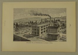 HÖSCHGASSE RIESBACH ZÜRICH, MÖBELSCHREINEREI, HOLZSTICH 1889