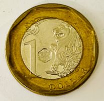 Münze 1 Dollar Singapur 2013 gebrauchter Zustand -AU-58