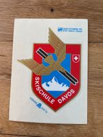 Vintage Skischule Davos Abziehbild, Sticker