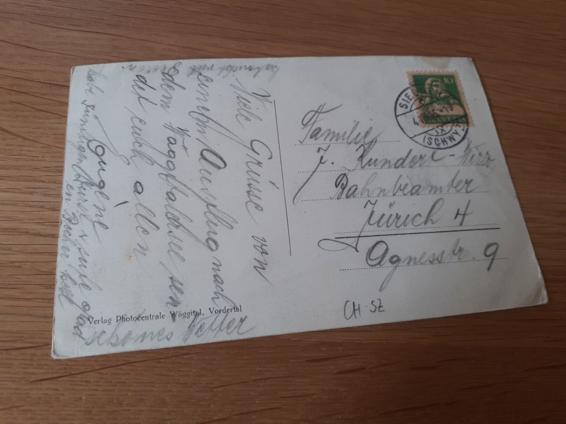 Cartoline postali: Der STAUSEE im WAEGGITAL - 1925 – Usato da Winterthur venduto da Ornyx7 1