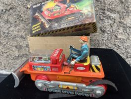 Blechspielzeug Bulldozer Magic Action Tin Toy mit Box