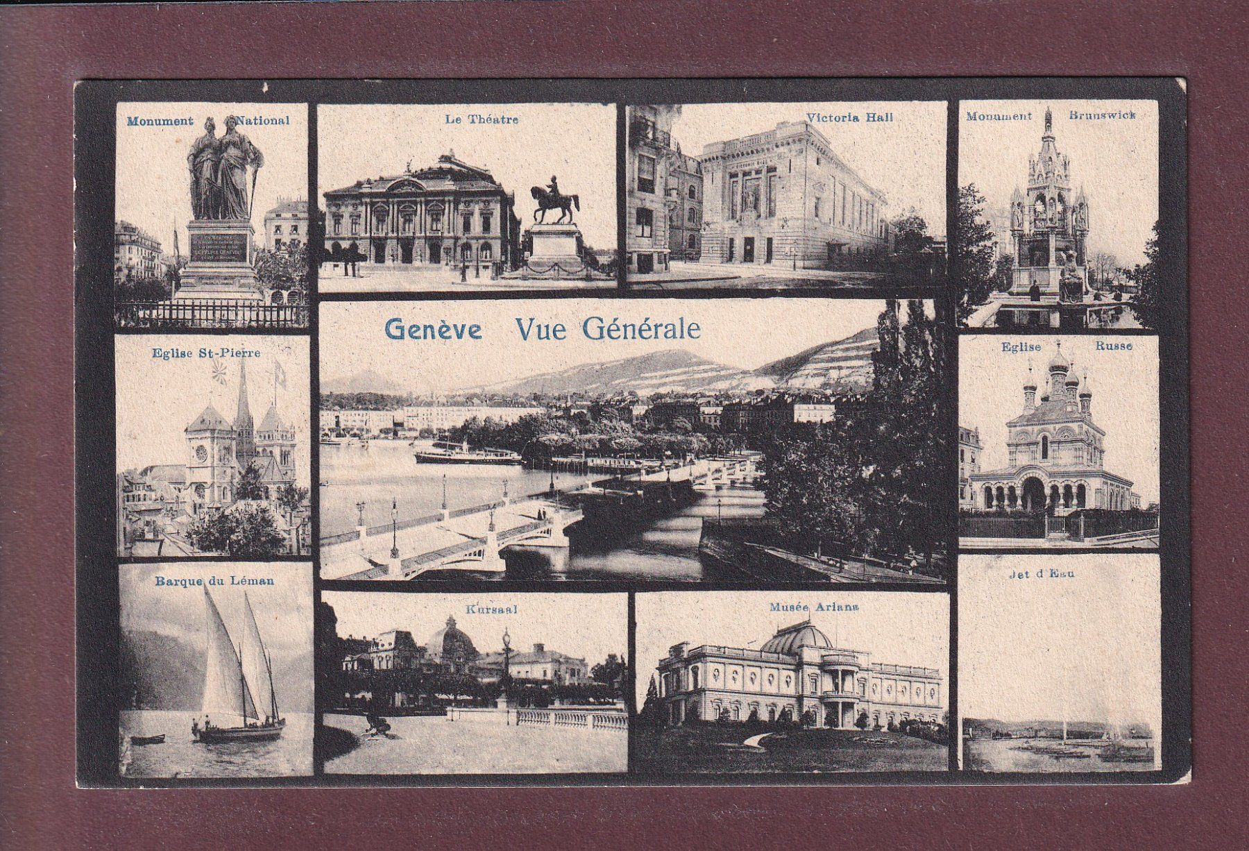 Ansichtskarten: GENEVE - 11 images - 1906 – Gebraucht aus Pully von nicecards