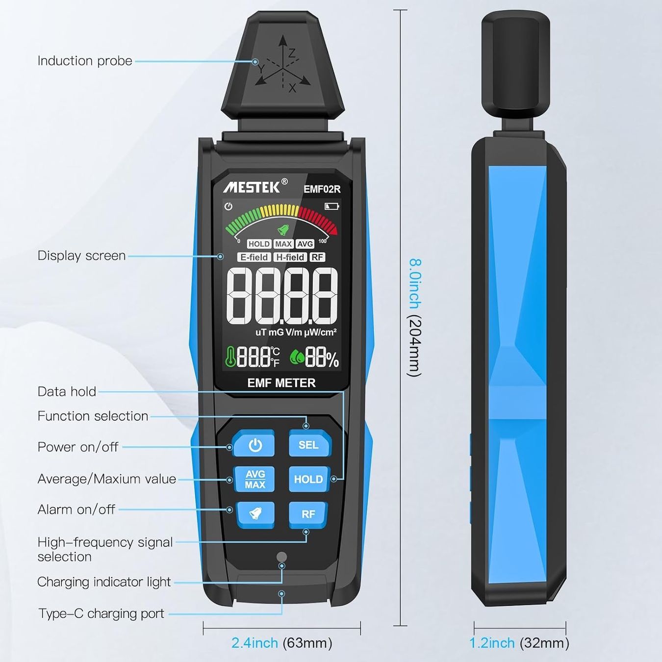 Misurare: Pro EMF Messgerät Strahlungsdetektor 5-in-1 – Nuovo e nell'imballaggio originale da Geneve venduto da Titi2008 7