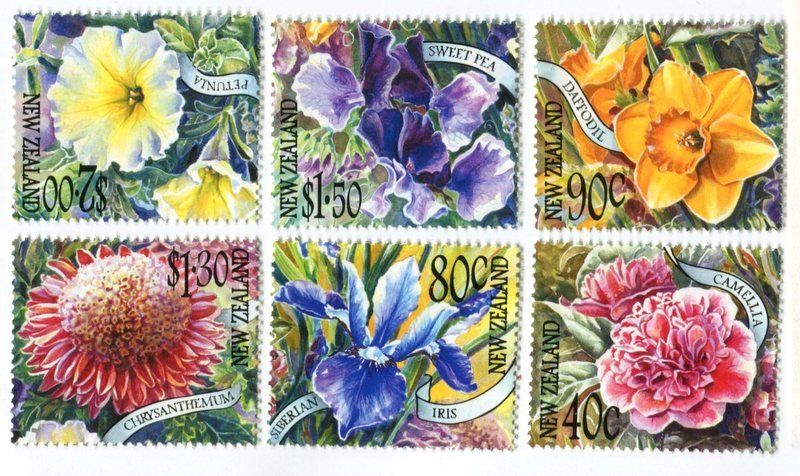 Tutti i francobolli: Briefmarken "Blumen". Neuseeland. – Nuovo e nell'imballaggio originale da Basel venduto da Butsch5
