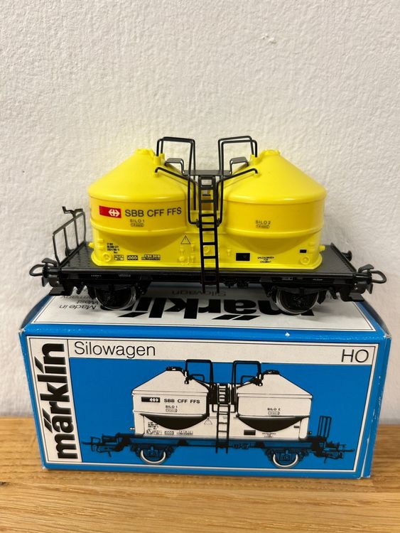 Wagon Marklin 46321 – 3 Silos (silowagen) – échelle H0 – Neuf – Courant Alternatif