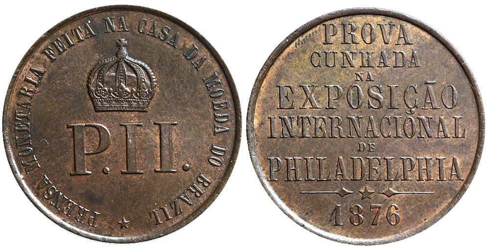 Tutti le monete: Brasilien Medallic Pattern 1876, Philadelphia Expo – Usato da Chiasso venduto da Novamarketing