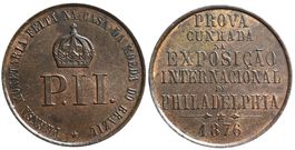 Brasilien Medallic Pattern 1876, Philadelphia Expo