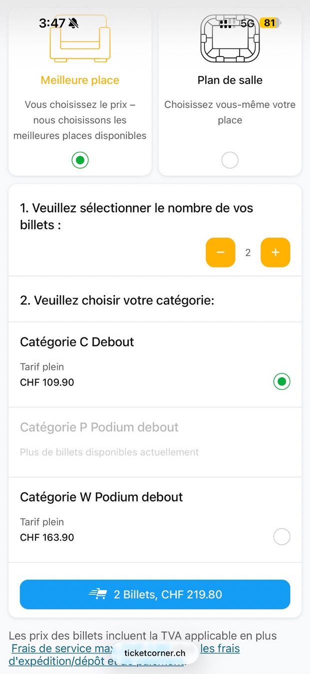 Billets: Billet Montreux Jazz – Neuf (Voir description) à mies par dou_pg55