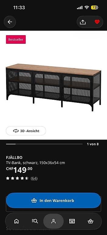 Mobili TV: IKEA FJÄLLBO TV-Möbel – Nuovo e nell'imballaggio originale da Bern venduto da ilariamaria 1