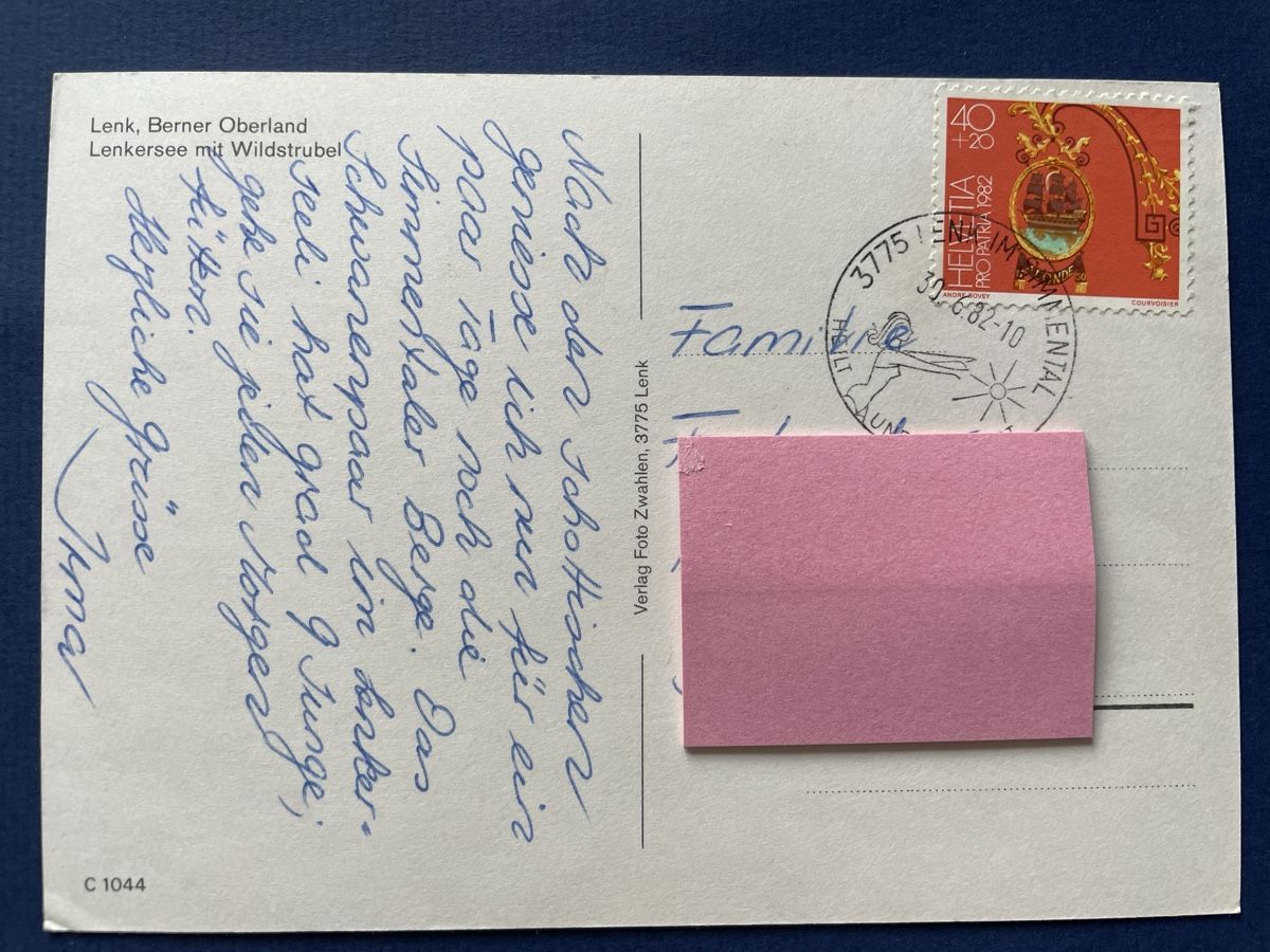 Cartoline postali: Alte Ansichtskarte Lenk See mit Wildstrubel, Berner Oberland – Usato da Neuhausen am Rheinfall venduto da Arielle55 1