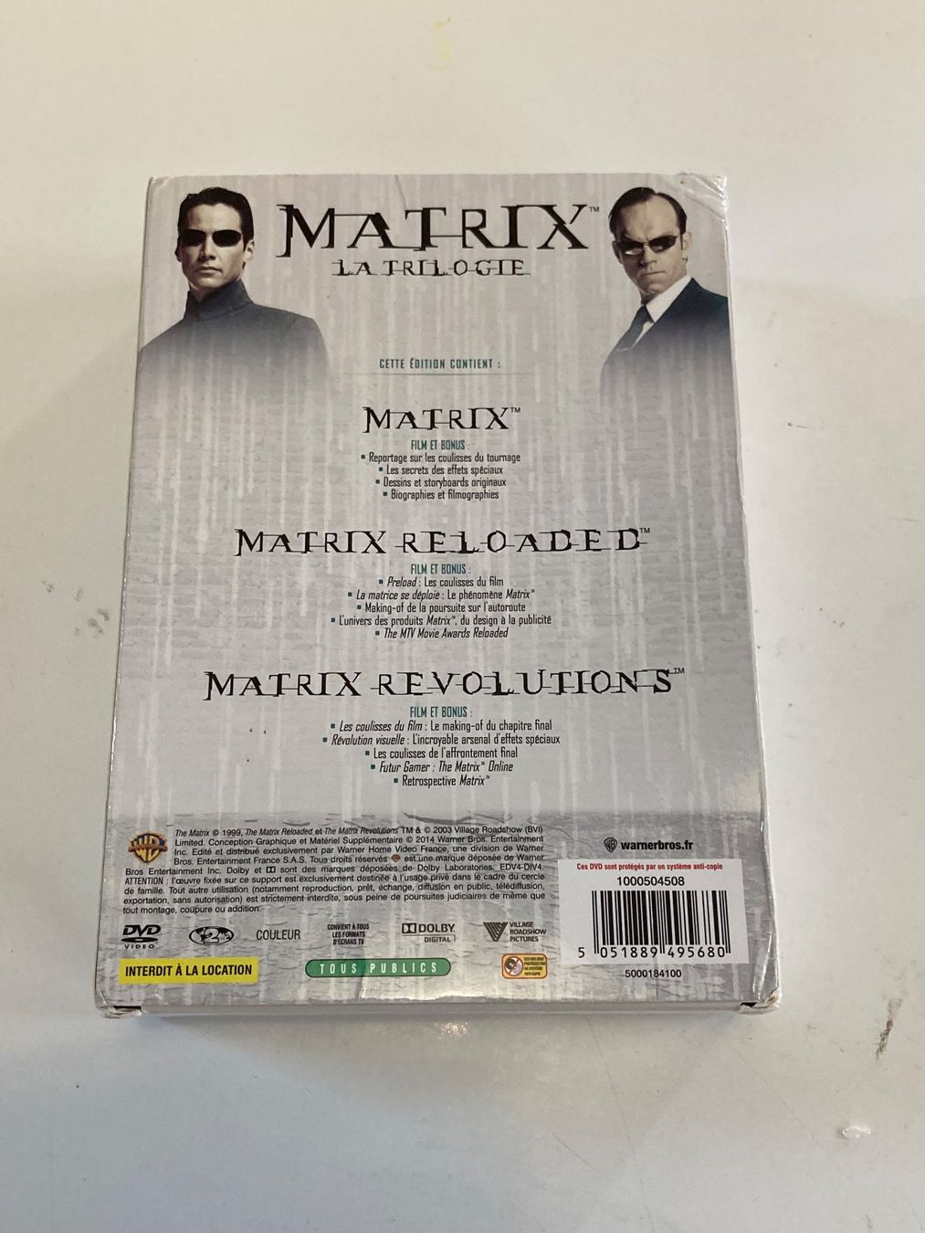 Tous les DVDs: Coffret DVD Matrix La Trilogie – D'occasion à Bassecourt par CALUMET-X 1