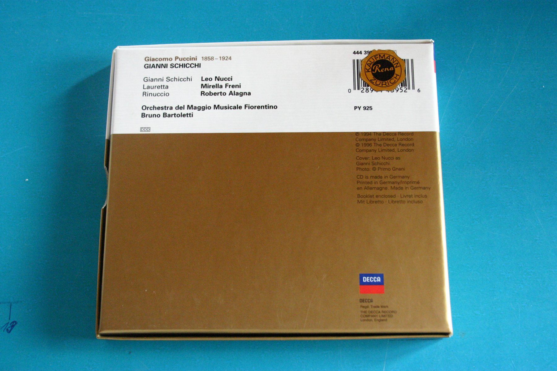 CDs: PUCCINI GIANNI SCHICCHI – Gebraucht aus Winkel von Gallica 1