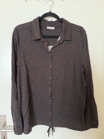 Street One Bluse Leo-Muster braun Grösse 42 gebraucht