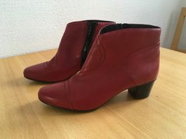 Stiefeletten, Rot, Leder, neu, Gr. 42,