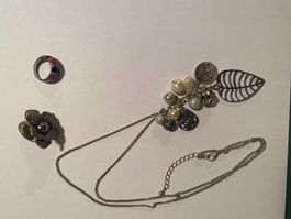 Modeschmuck Set: 2 Ringe & Halskette für den Ausgang
