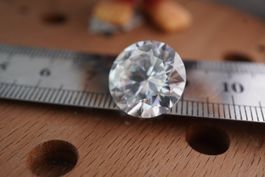 Moissanite 12ct.! Gigant Farbe D VVS1 Excellent Cut ink Zert