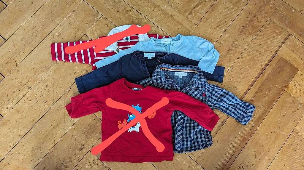 Lotti & Set di vestiti: Langarm Shirts, Hemd Gr. 68 – Usato da Zürich venduto da FFinZH