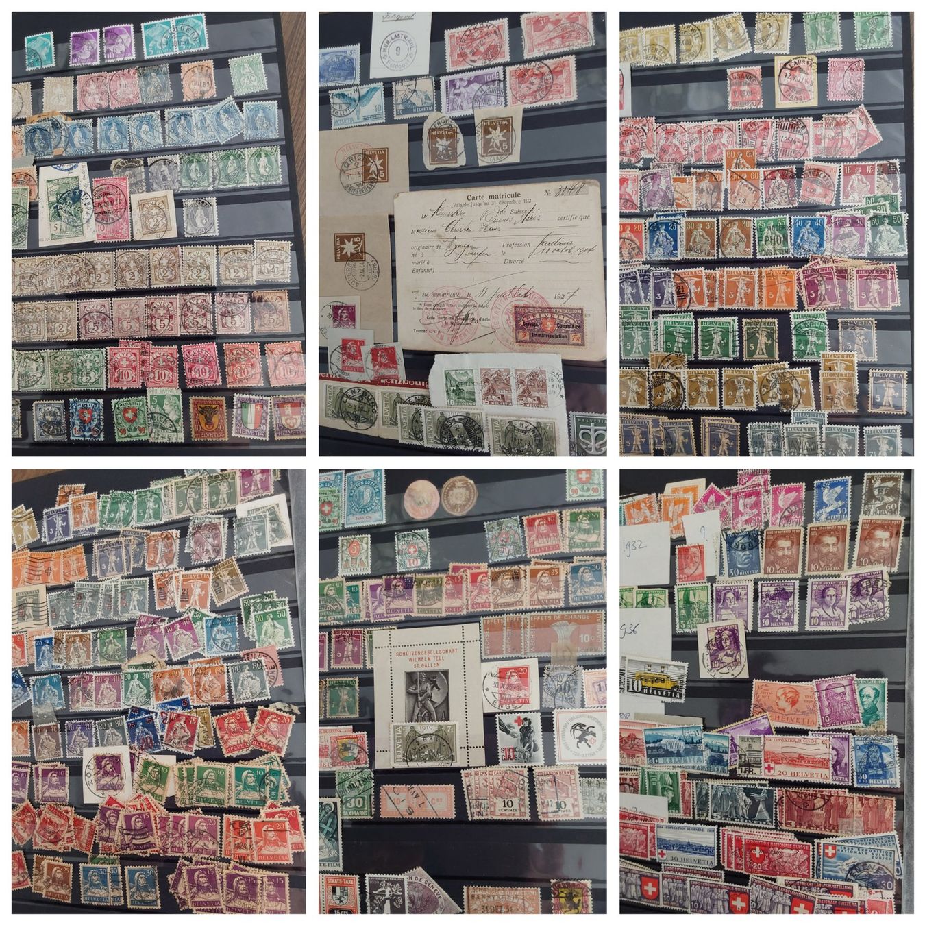 Alle Briefmarken: 2 Grosse CH Briefmarken-/Dublettenalben – Gebraucht aus Münchwilen AG von Nesar 1