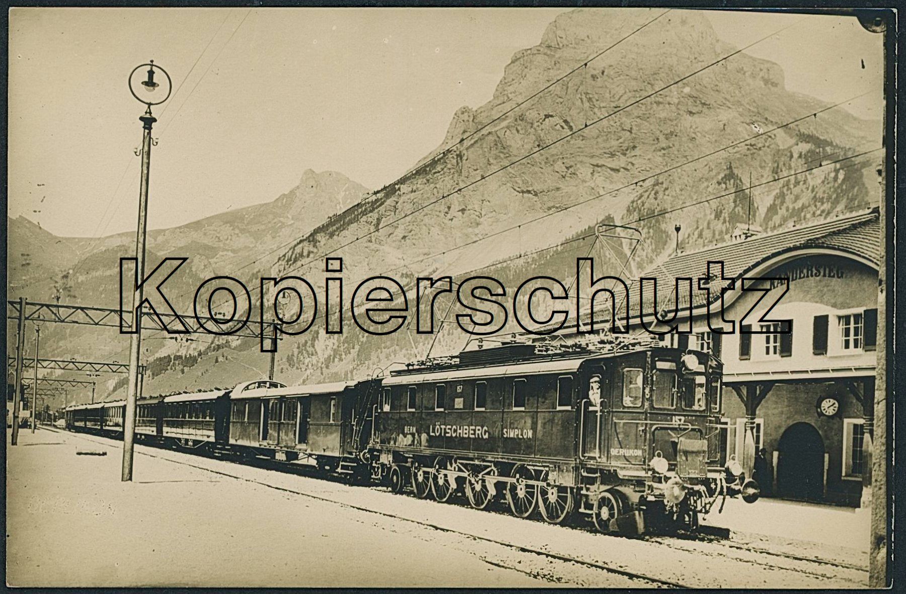 Cartoline postali: BE Kandersteg - Bahnhof - Bahn BLS – Nuovo (secondo la descrizione) da Schindellegi venduto da dormay