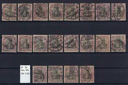 Germania Briefmarken 1900 gute 50 Pfennig Werte gest.