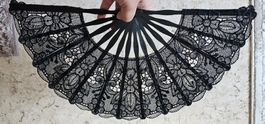 Gothic Lolita Kleid, Schuhe, Fächer, Haarband und Handschue