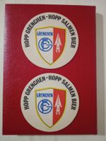 2x Bierdeckel FC Grenchen Fussball Saison 1971 Salmenbräu