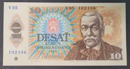 10 KORUN / TSCHECHOSLOWAKEI 1986 (BANKFRISCH)