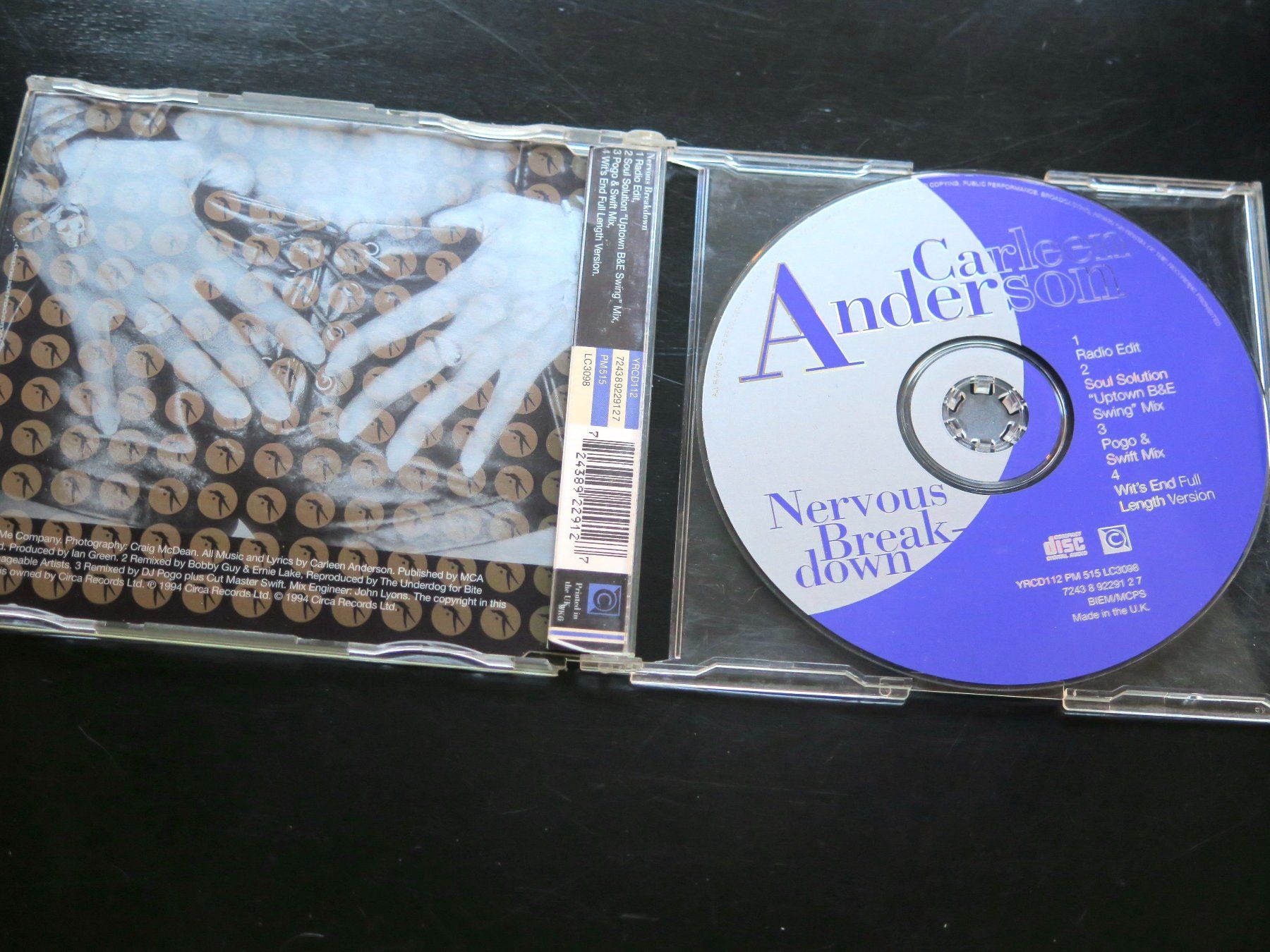 CD: CD-S CARLEEN ANDERSON: Nervous breakdown, 1994, 4 versions – Usato da Bern venduto da Balzamico 1