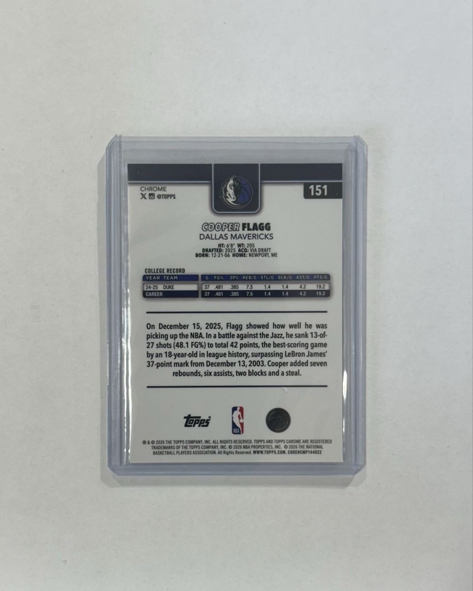 Topps Sammelbilder & Trading cards: Topps Chrome Update - Cooper Flagg Base (RC) – Neu (gemäss Beschreibung) aus Reichenburg von dialedincards 1
