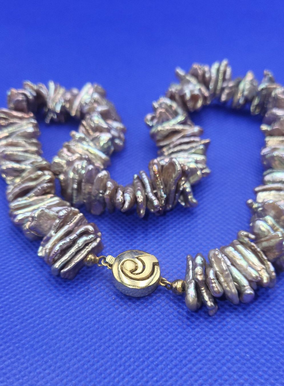 Catenine: Perlen Kette Mit 585 Gold Verschluss – Usato da Wald ZH venduto da Aniade 3