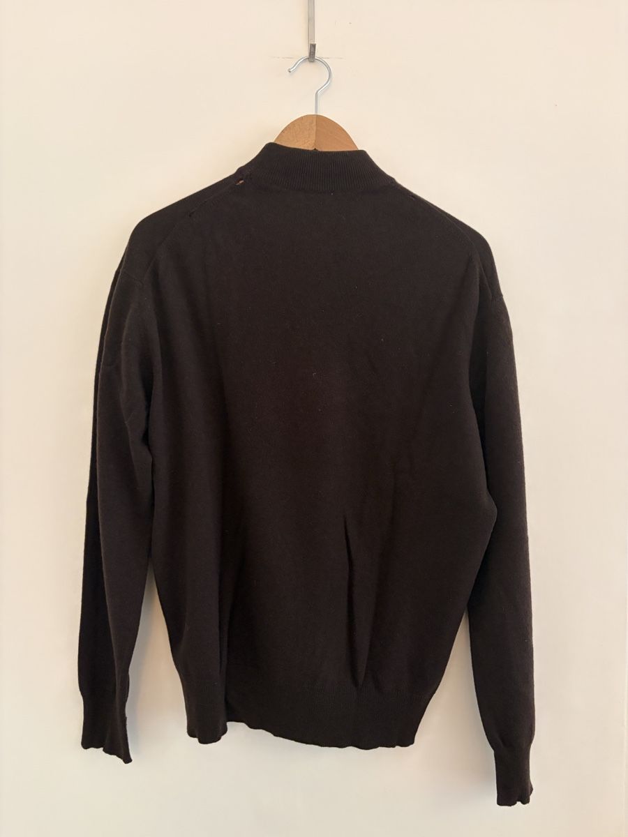 Maglioni & Felpe: Brown Cashmere Pullover Mock Neck Size M with small Defects – Usato da Basel venduto da val_c6ww 2