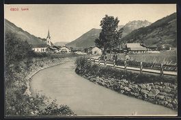 AK Lenk, Uferpartie mit Kirche