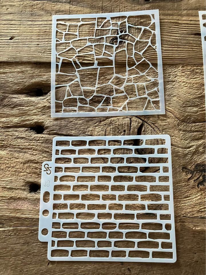 Schablonen: 4er  Set Malschablonen Mauern, Mosaik – Neu und originalverpackt aus Effretikon von wenuss 2