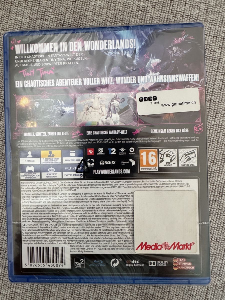 Giochi: PS4 Tiny Tina's Wonderlands - Neu & OVP – Nuovo e nell'imballaggio originale da Hubersdorf venduto da caruchiya 1