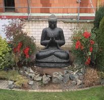 Skulptur Stein Buddha Steinskulptur Budha Statue Feng Shui