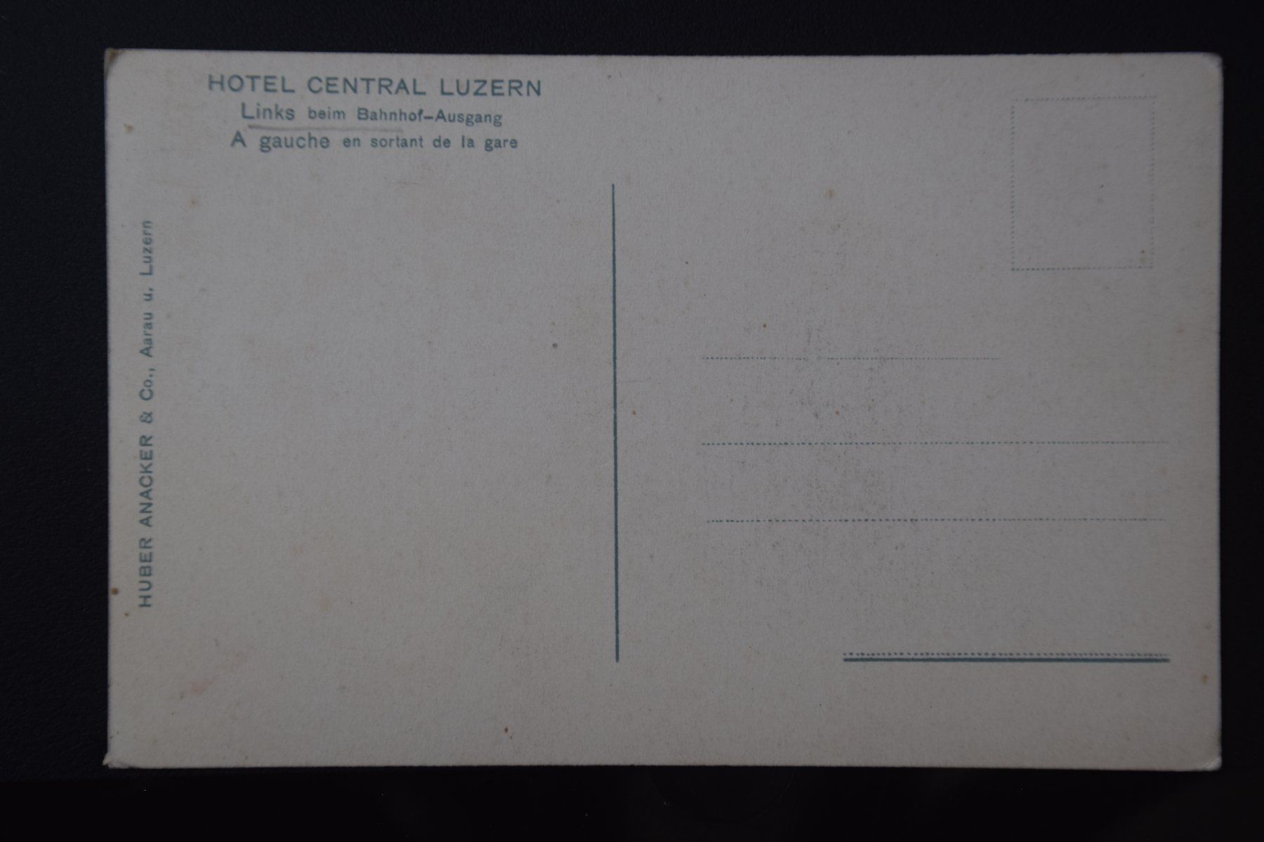 Cartes postales: AK Luzern, Hotel Central – D'occasion à Luzern par CH2018 1