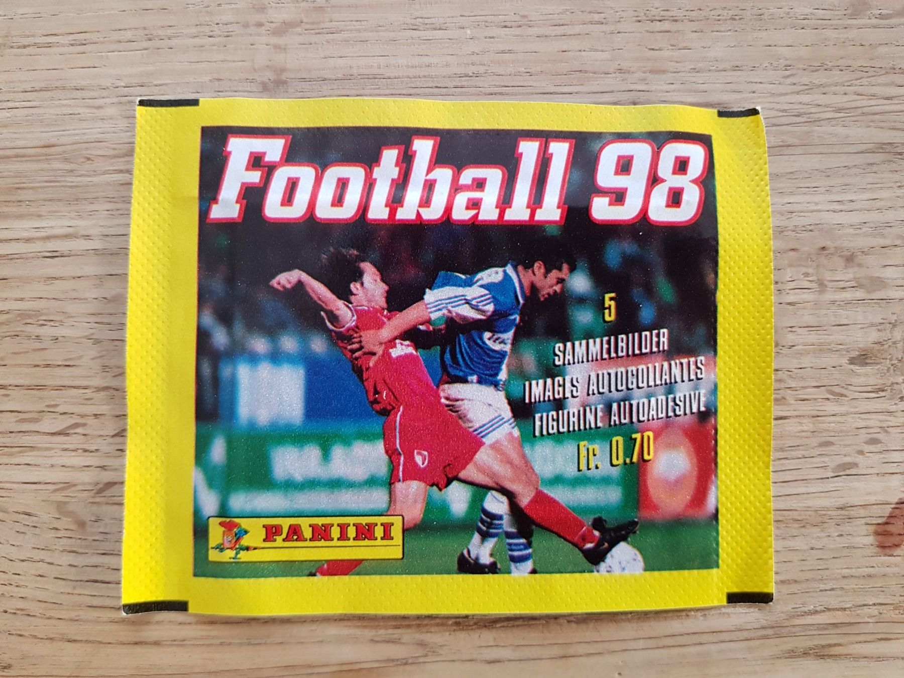 Libri: Panini Original Tüte FOOTBALL 98 – Nuovo e nell'imballaggio originale da Nürensdorf venduto da spartacus64