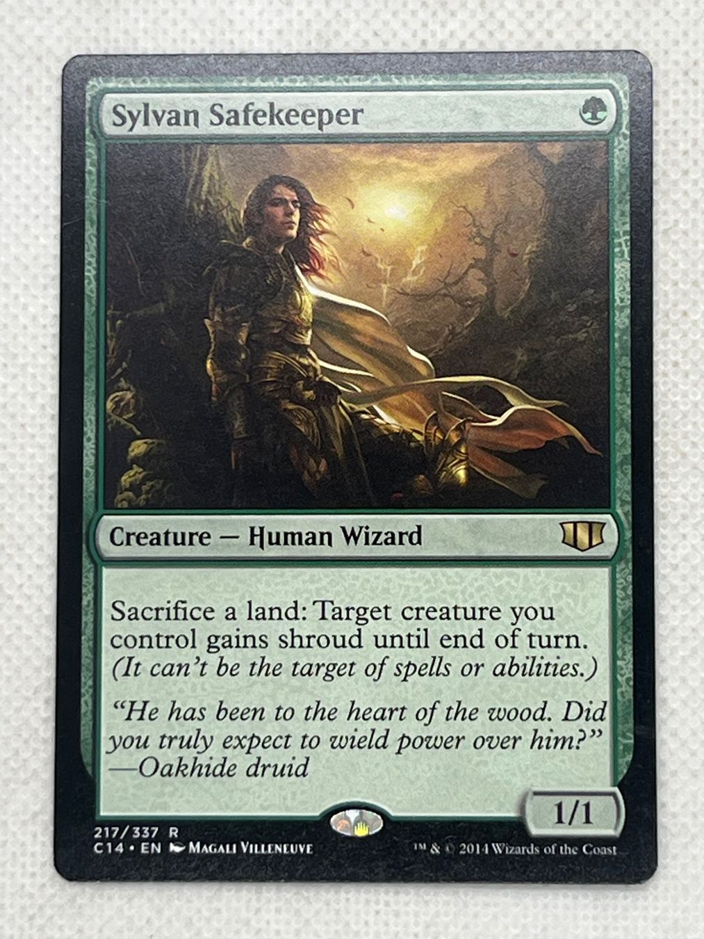 Magic The Gathering Carte collezionabili: MTG Sylvan Safekeeper C14 217 Englisch Rare – Usato da Hinterkappelen venduto da Kim1992