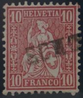 CH - Sitz. Helvetia - Zst. Nr. 38 - Stabstempel Schötz