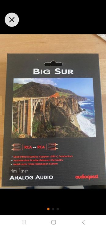 Audioquest Big Sur RCA RCA 1.0m Chinch (Neu (gemäss Beschreibung)) in
